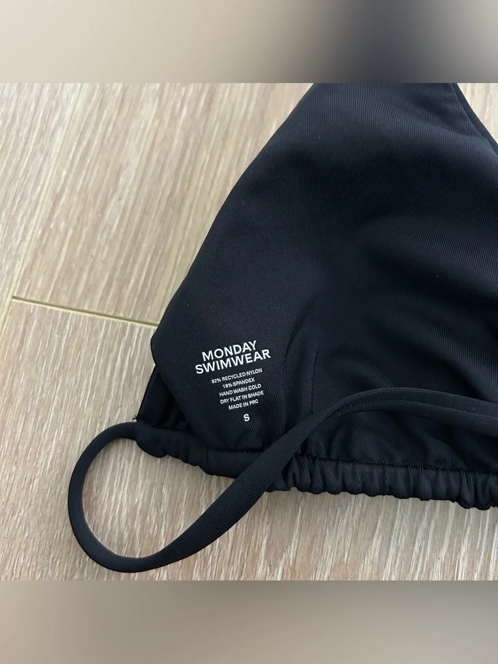 NWT New Monday Swimwear Monday Top in Black Size Small
